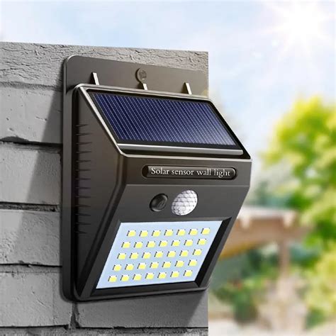 solar power LED light PIR Motion Sensor LED Cabinet Light Solar outdoor ...