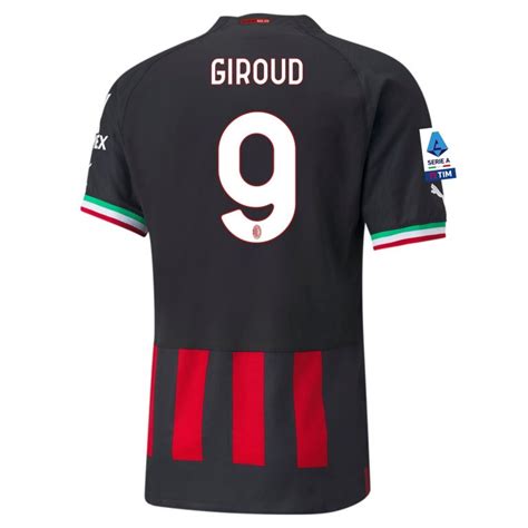 Olivier Giroud AC Milan 22/23 Authentic Home Jersey by PUMA – Arena Jerseys