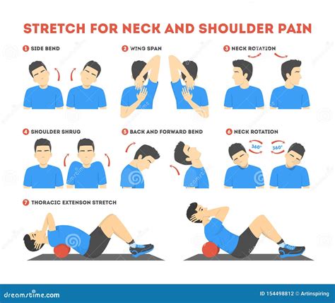 Stretching Exercises For Neck Shoulders And Back - Exercise Poster