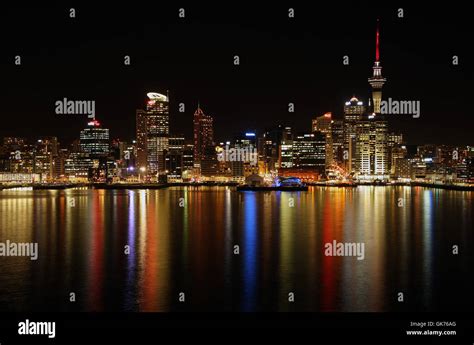 auckland,skyline,night Stock Photo - Alamy