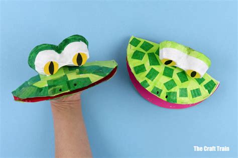 paper plate frog puppet - The Craft Train