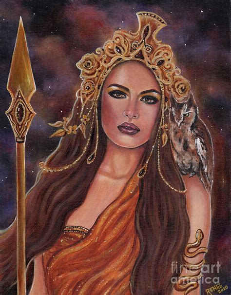 Athena Goddess Painting by Renee Lavoie - Pixels