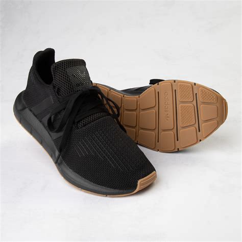 Mens adidas Swift Run Athletic Shoe - Black / Gum | Journeys