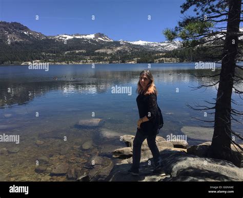 Christine Kolisch at SILVER LAKE along Highway 88 - CALIFORNIA Stock ...