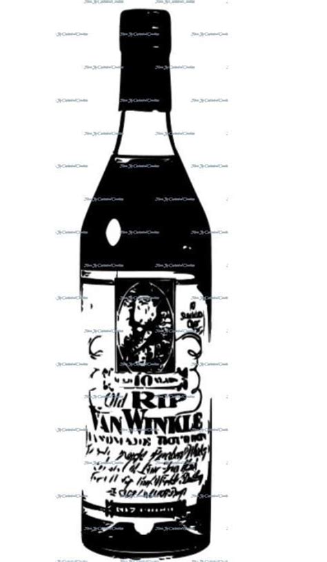 Bourbon Bottle SVG Instant Download Old Rip Van Winkle Digital Download ...