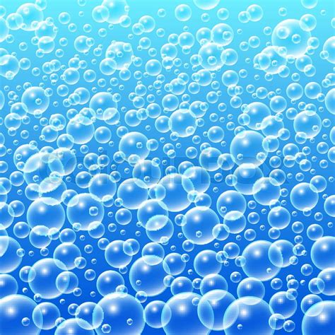 Colourful Blue Water Bubbles Background | Stock vector | Colourbox