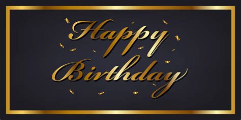 Gold Happy Birthday Banner 681157 Vector Art at Vecteezy