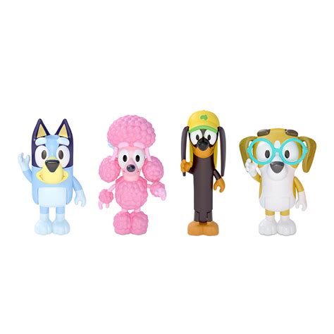 Bluey & Friends: Bluey, Coco, Snickers & Honey Figurines - Bluey ...