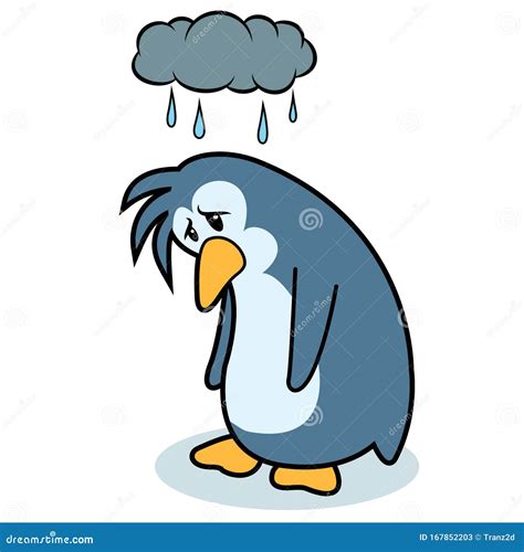 Sad Penguin Vector Illustration | CartoonDealer.com #27907762