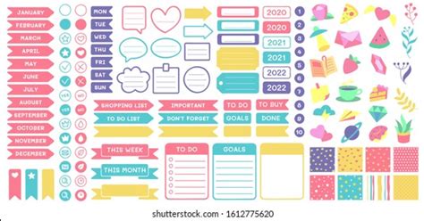 Printable Planner Stickers Photos, Images & Pictures | Shutterstock