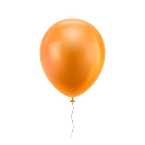 Premium Vector | Orange realistic balloon