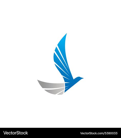 Abstract wing bird eagle fly logo Royalty Free Vector Image