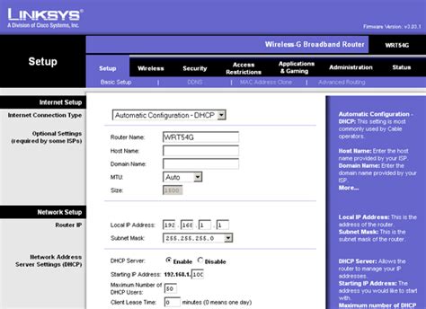 tumor gyakorlat bajnok linksys router web based setup page Általában véve tervek Készítmény