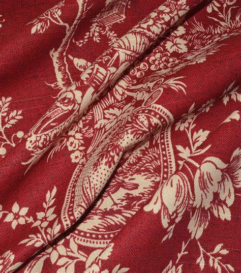 Waverly Upholstery Fabric-Country House Toile Red | JOANN