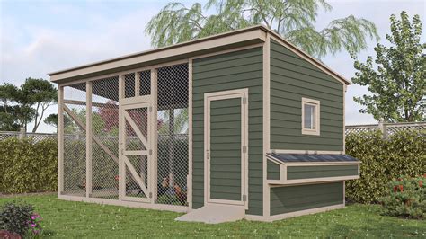 20x9 Large Chicken Coop & Run Plans For 12 Chickens - Easy Coops™