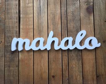 Mahalo sign | Etsy