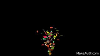 -2 - Confetti cannon 1080p full hd, confetti with black background on Make a GIF