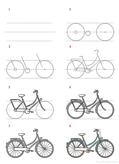 Bike Drawing » How to draw an Bike Step by Step