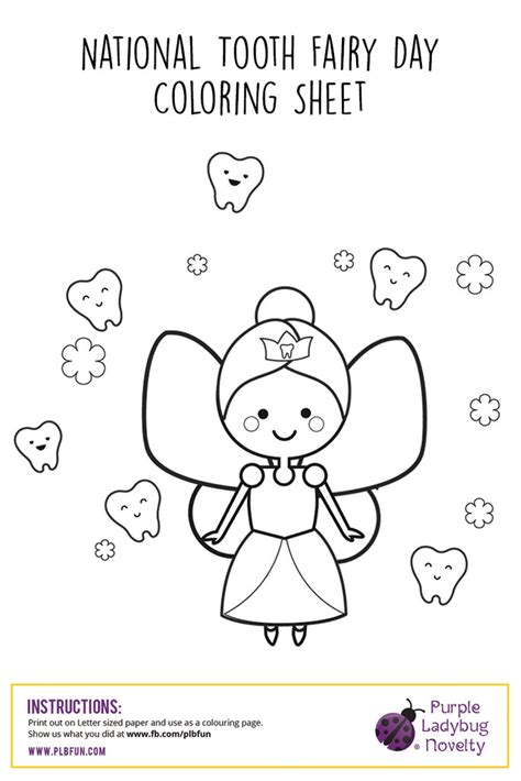 FREE Printable: Activity Pages "National Tooth Fairy Day!" – Purple Ladybug