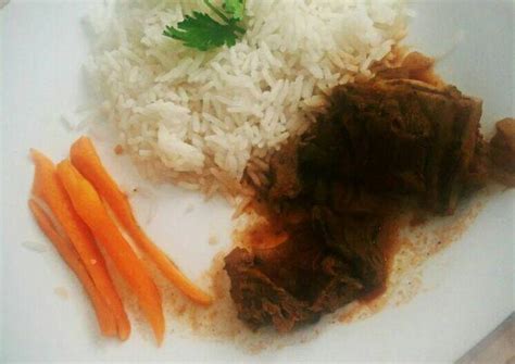 White rice and beef stew Recipe by Juliet - Cookpad