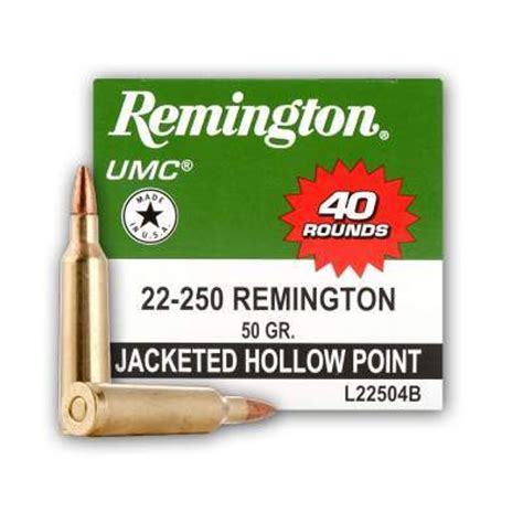 Remington 22-250 Ammunition Premier PRA2250RB 50 Grain Accutip 20 rounds