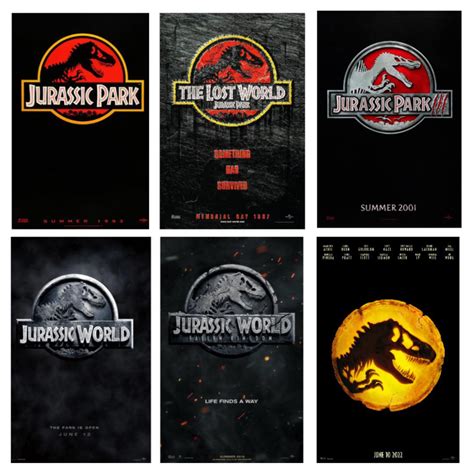 Here it is — the complete set of Jurassic Park teaser posters, spanning 6 films and 65 million ...