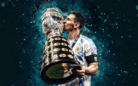 Lionel Messi Wallpaper With Trophy