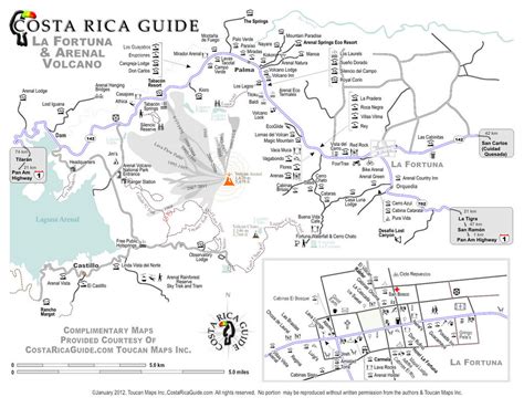 La Fortuna Costa Rica Map