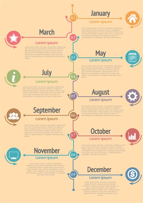 Monthly timeline infographic templa - Simple Infographic Maker Tool by Easelly