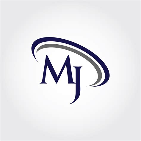 Monogram MJ Logo Design By Vectorseller | TheHungryJPEG