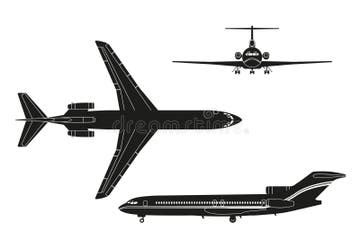 Airplane Side View Silhouette Stock Illustrations – 920 Airplane Side View Silhouette Stock ...