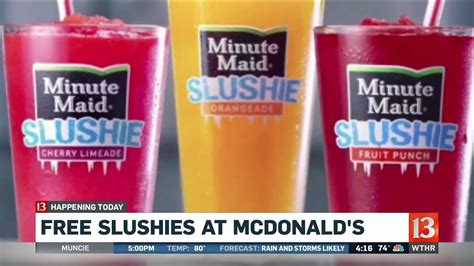 McDonald's giving away free slushies - YouTube