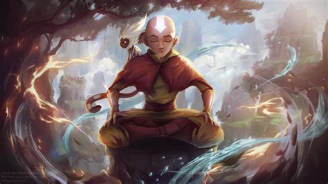 Aang and Momo - Avatar: The Last Airbender - Fanart by me! : r/drawing