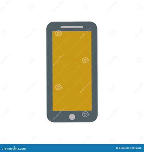 Smartphone Yellow Screen Technology Gadget Stock Illustration - Illustration of mobile ...