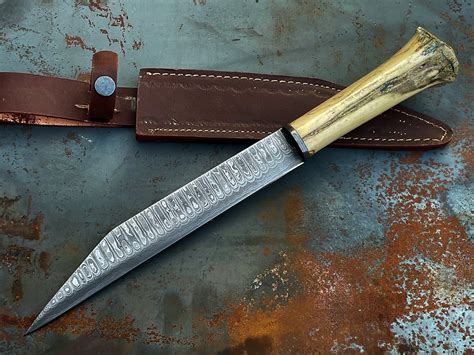 Viking Seax Knife Hand Forged Damascus Steel Custom Made - Etsy