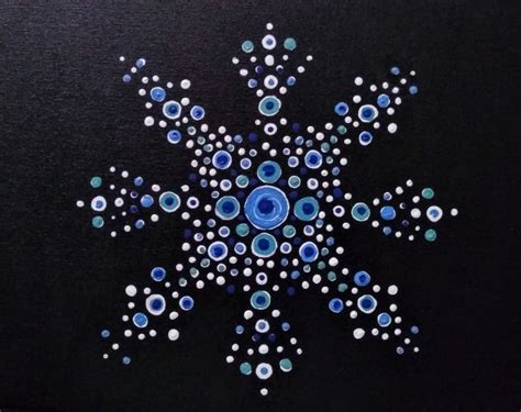 Dotted Snowflake Mandala – Wine and Palette