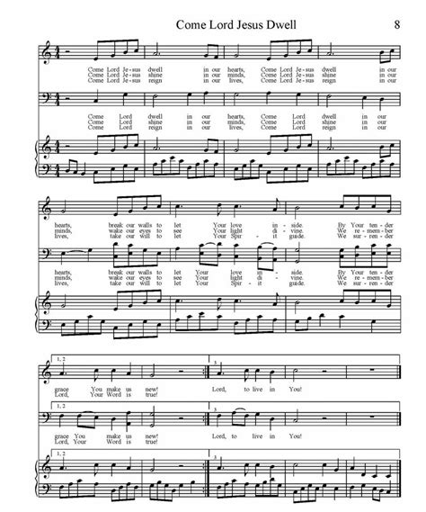 Come Lord Jesus Dwell Sheet Music (PDF Download) – Herald House