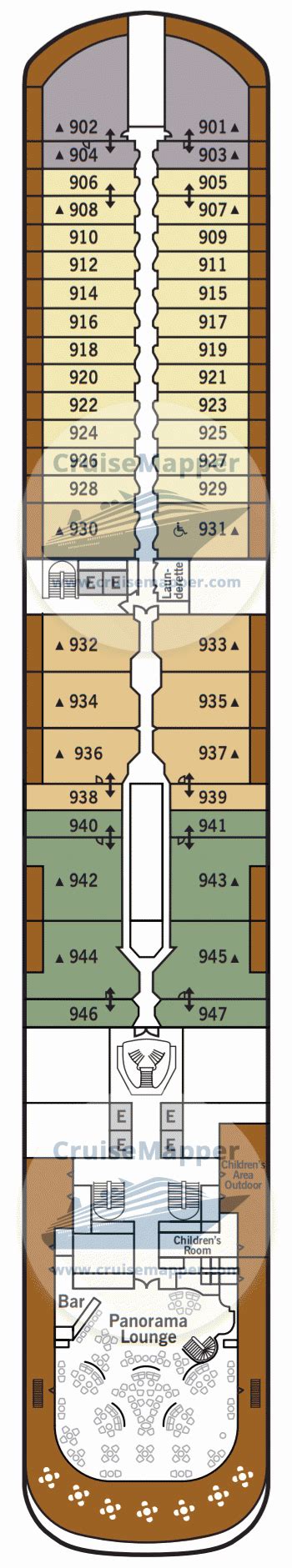 Silver Moon deck 9 plan | CruiseMapper