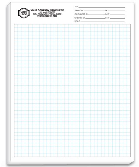 Personalized Graph Paper Pads | Cabot Business Forms and Promotions