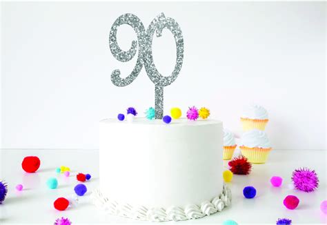 Number 90 cake topper – Laser and Lace