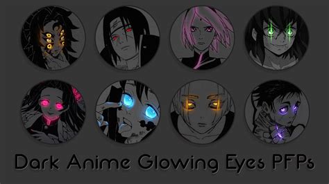 Dark Anime PFPs - Aesthetic Anime Glowing Eyes PFPs for TikTok