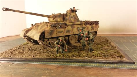 Tamiya German Ausf D Panther Tank. Scale 1/35 Diorama by Dennis LaPlante