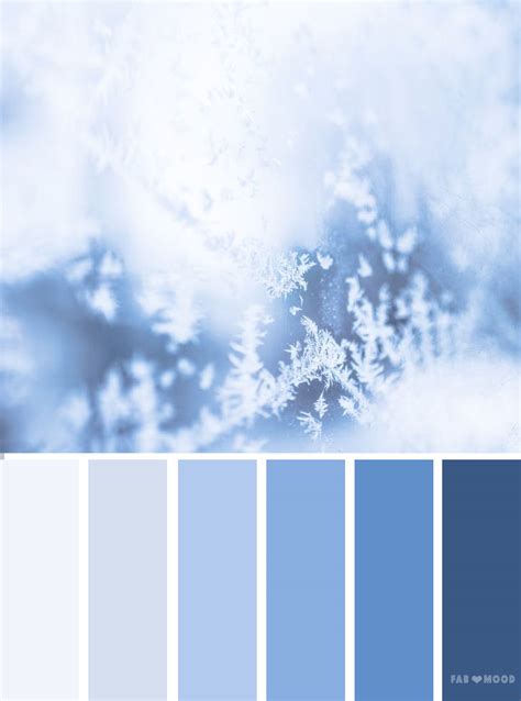 Ice blue color palette , winter colour inspiration, color scheme