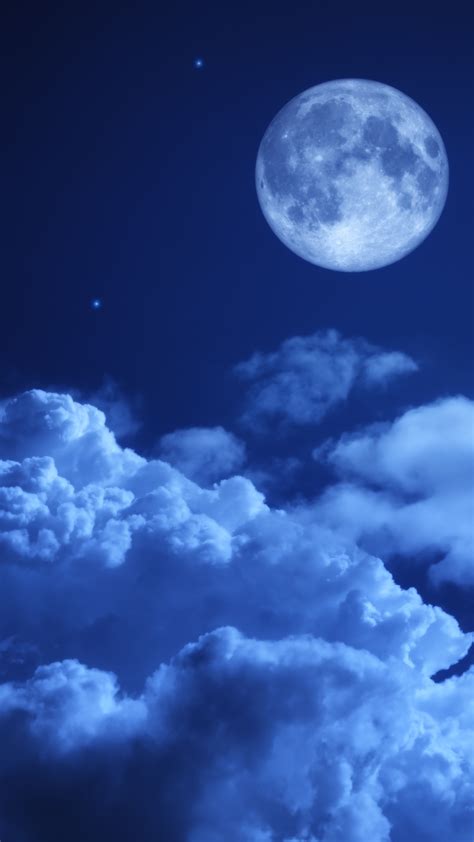 2160x3840 Moon Night Sky Clouds 5k Sony Xperia X,XZ,Z5 Premium ,HD 4k Wallpapers,Images ...