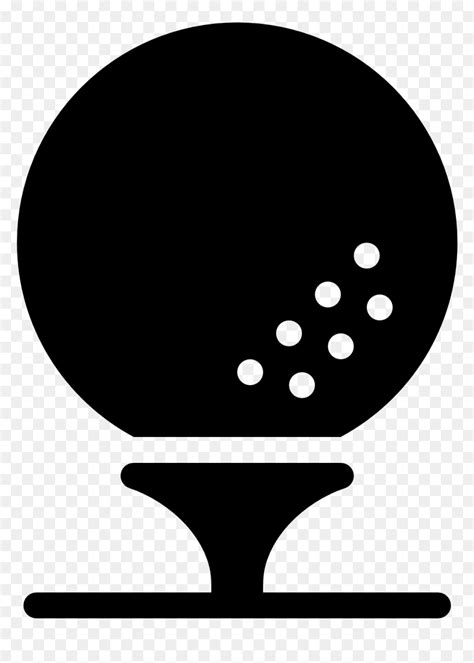 Golf Ball Icon Png - Golf Ball Tee Silhouette, Transparent Png - vhv