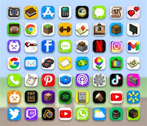 Minecraft App Icons - Free Aesthetic App Icons for iOS 14 & Android ⛏📲 ...