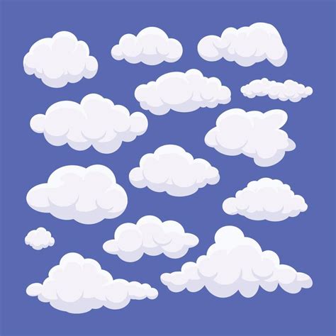 Beautiful Collection of Clouds Flat Vectors 20422486 Vector Art at Vecteezy