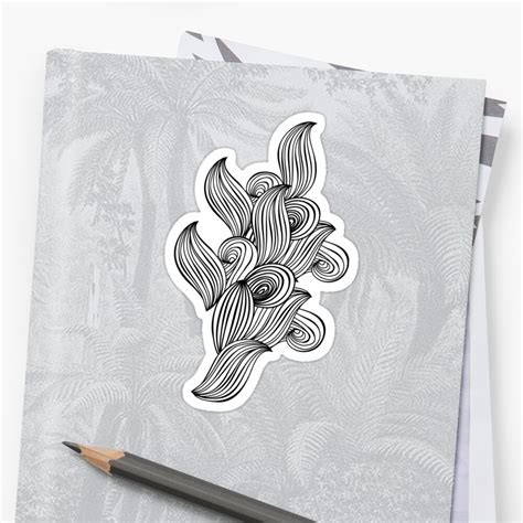 "Wave black and white pattern" Stickers by EkaterinaP | Redbubble