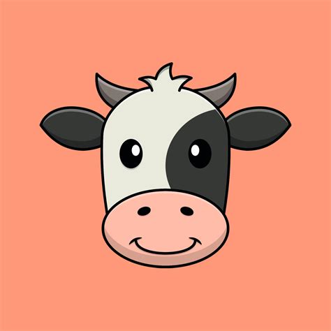 How To Draw A Cartoon Cow Face