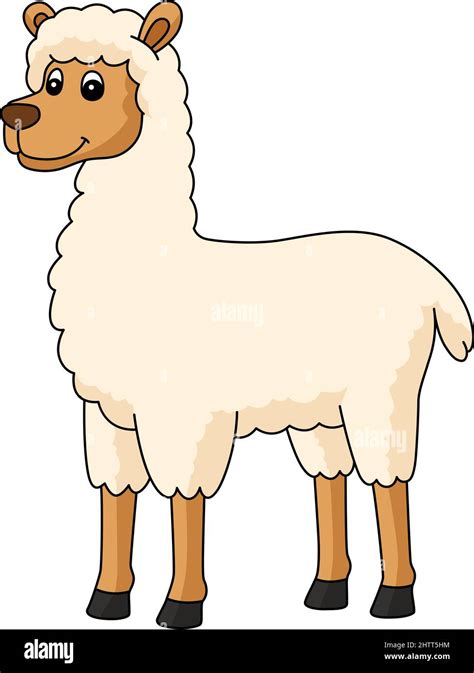 Llama Cartoon Colored Clipart Illustration Stock Vector Image & Art - Alamy